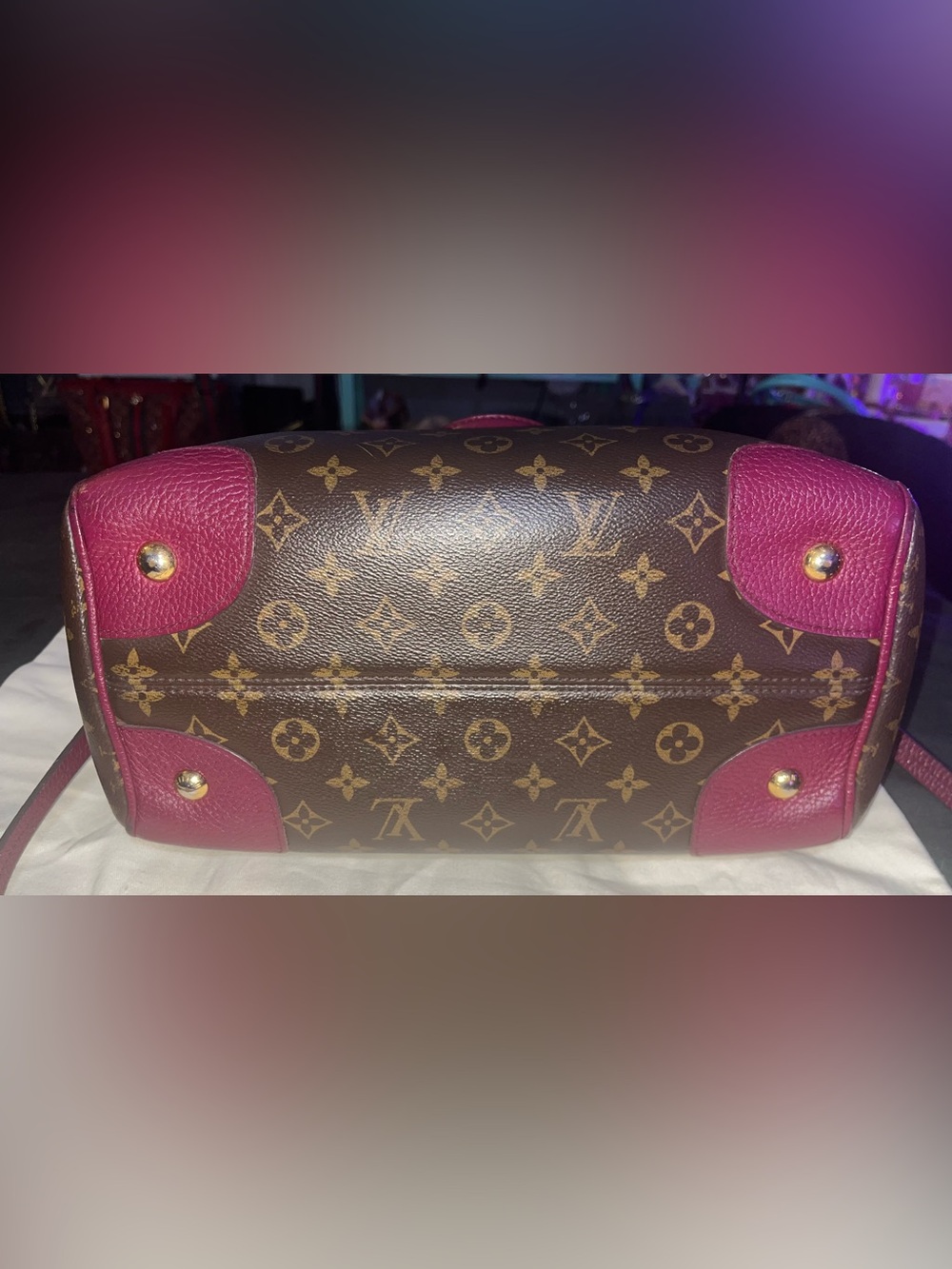 Authentic Louis Vuitton Retiro NM Monogram Canvas And Aurore Leather Trim - Picture 6 of 16